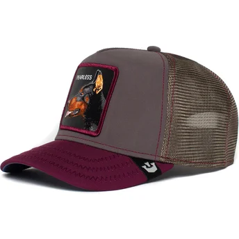 goorin-bros-fearless-true-true-the-farm-gra-og-bordeaux-trucker-cap-med-dobermann-hund