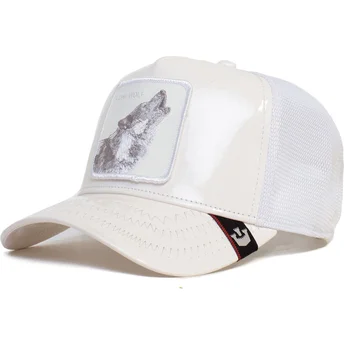 gorra-trucker-hvid-ulv-lone-wolf-big-white-patent-leather-the-farm-fra-goorin-bros