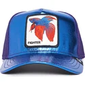 goorin-bros-the-farm-trucker-kasket-bla-og-violet-siamesisk-kampfisk-fighter-blue-light-metallic