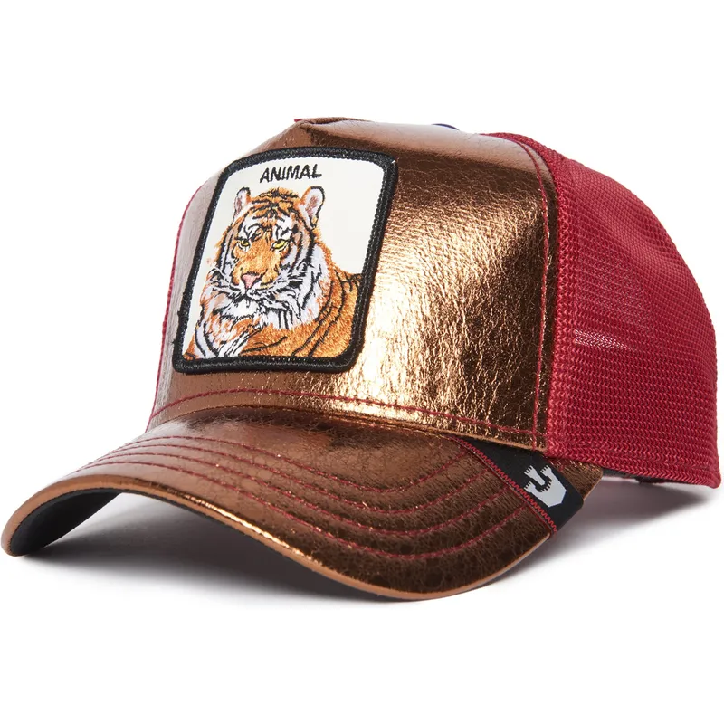 trucker-kasket-orange-og-rod-tiger-spotlight-metallic-the-farm-fra-goorin-bros