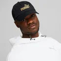 sort-justerbar-buet-kasket-med-guldlogo-essentials-fra-puma