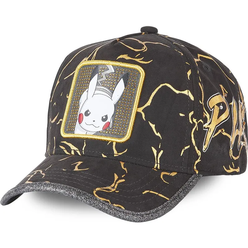 kasketter-buet-sort-justerbar-rem-pikachu-pokemon-af-capslab