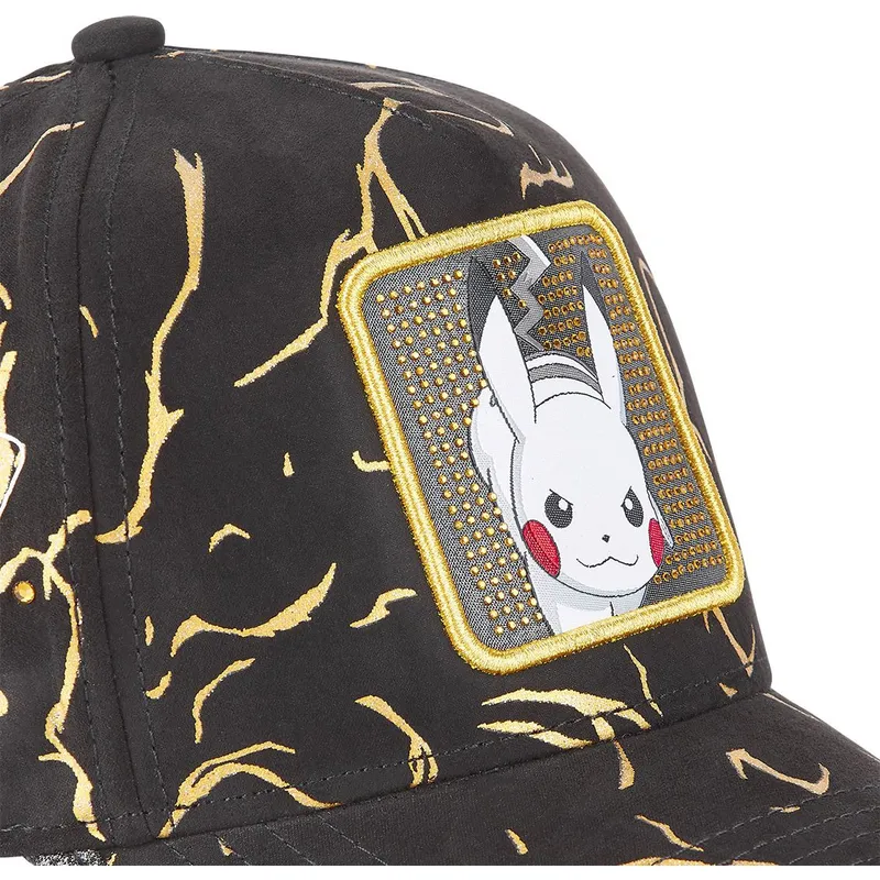 kasketter-buet-sort-justerbar-rem-pikachu-pokemon-af-capslab