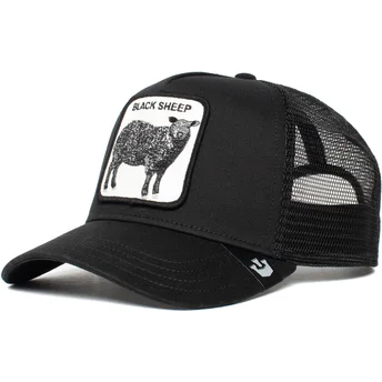 Sort trucker kasket Naughty Lamb får fra Goorin Bros.