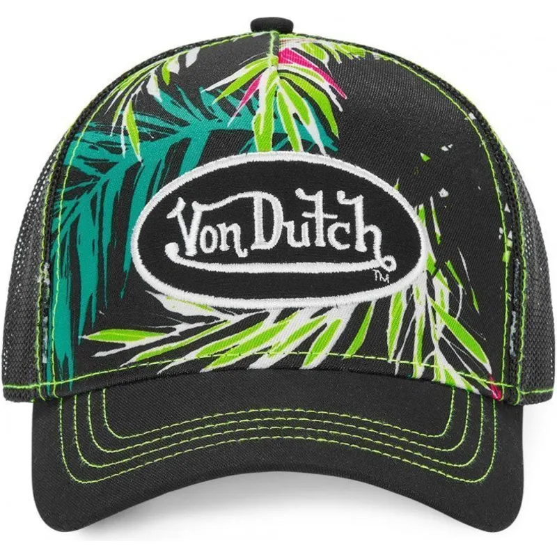von-dutch-sort-og-gron-ahig-aop-trucker-kasket