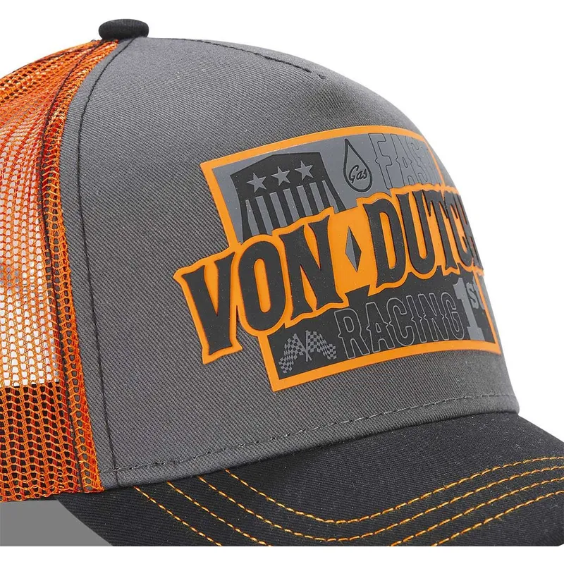 gra-og-orange-trucker-kasket-fast-racing-arac-gre-fra-von-dutch