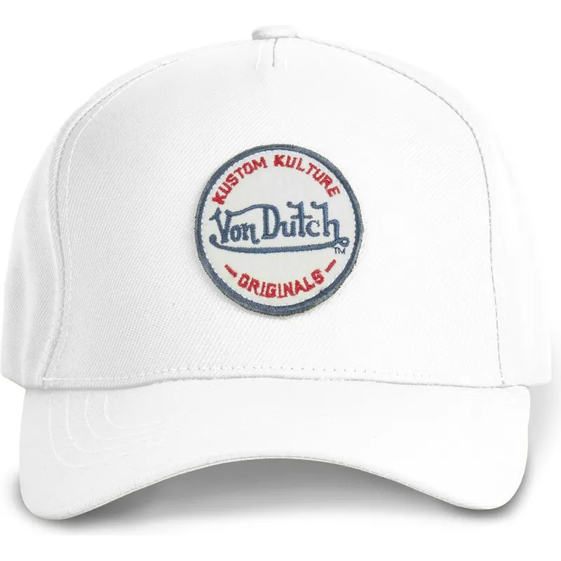 hvid-buet-snapback-kasket-kustom-kulture-col-whi1-fra-von-dutch
