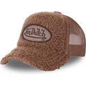 kasketter-buet-brun-snapback-fra-borreguillo-fur2-af-von-dutch