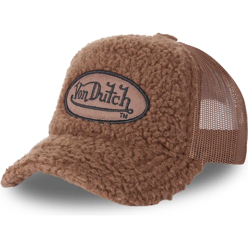 kasketter-buet-brun-snapback-fra-borreguillo-fur2-af-von-dutch