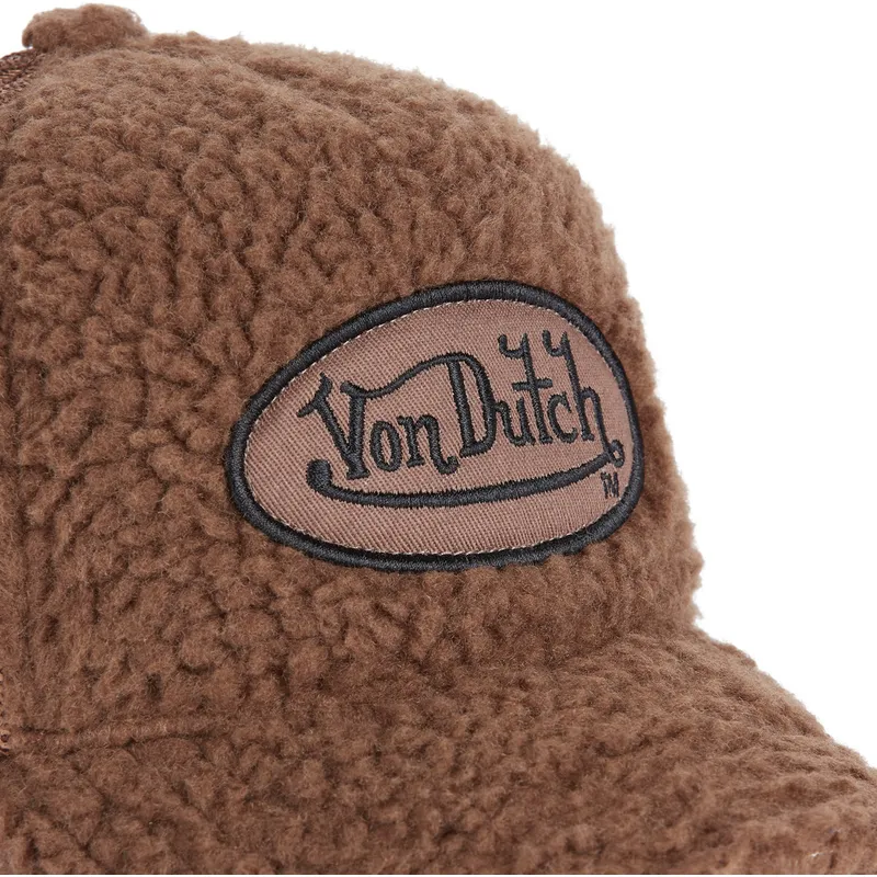 kasketter-buet-brun-snapback-fra-borreguillo-fur2-af-von-dutch
