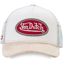 hvid-og-beige-buet-kasket-snapback-kys-fra-von-dutch