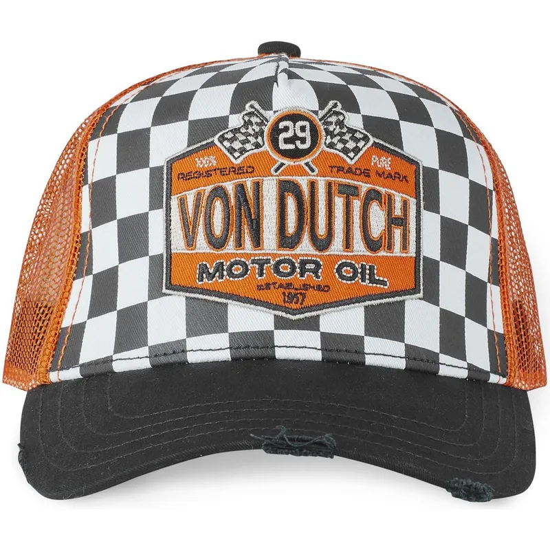 sort-og-orange-motor-oil-oil-trucker-kasket-fra-von-dutch