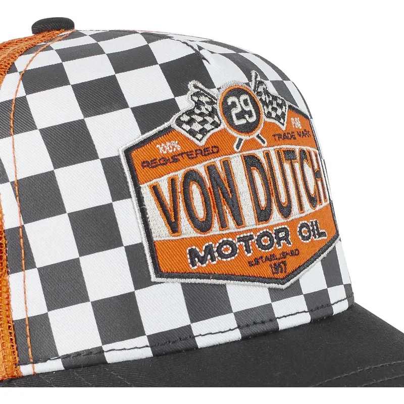 sort-og-orange-motor-oil-oil-trucker-kasket-fra-von-dutch