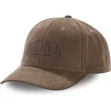 mork-brun-snapback-kasket-med-buet-skygge-suedine3-fra-von-dutch