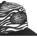 hvid-og-sort-trucker-kasket-zebr-wnr-fra-von-dutch