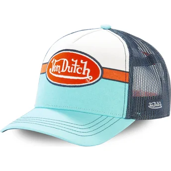 trucker-kasket-bla-hvid-og-orange-apil-blu-fra-von-dutch