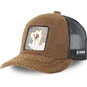 capslab-looney-tunes-tazmanienske-djaevel-fur1-taz2-brun-trucker-kasket-med-fleece