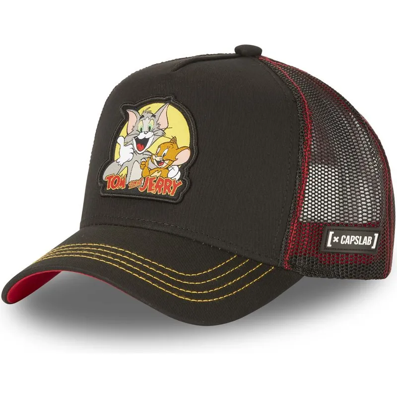 kasketter-buet-sort-snapback-tom-og-jerry-looney-tunes-af-capslab