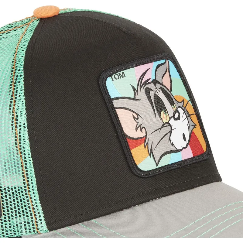 sort-gron-og-gra-trucker-kasket-tom-to6-looney-tunes-fra-capslab