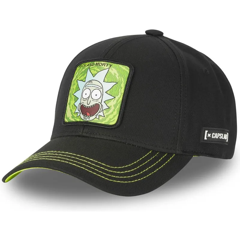 sort-justerbar-curved-cap-rick-sanchez-casb-ri2-rick-og-morty-fra-capslab