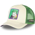 capslab-joker-dc5-jok2-dc-comics-beige-og-gron-trucker-kasket
