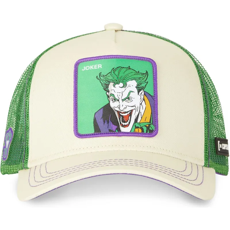kasketter-buet-beige-snapback-joker-dc-comics-af-capslab