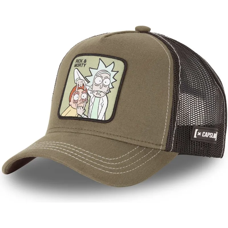 kasketter-buet-brun-snapback-rick-og-morty-rick-og-morty-af-capslab