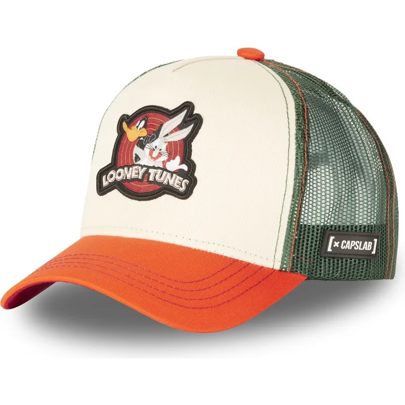 kasketter-buet-beige-snapback-bugs-bunny-og-anders-and-looney-tunes-af-capslab