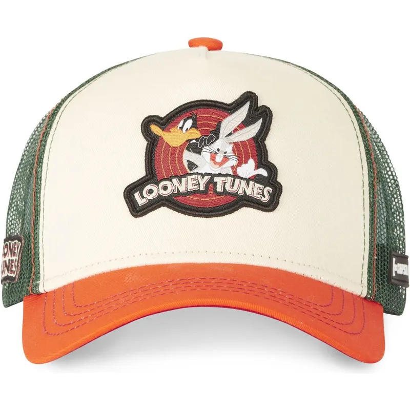 kasketter-buet-beige-snapback-bugs-bunny-og-anders-and-looney-tunes-af-capslab