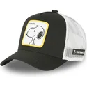 kasketter-buet-sort-snapback-snoopy-jordnodder-af-capslab