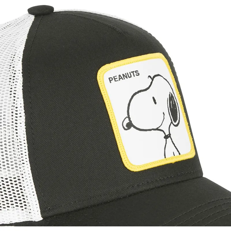 kasketter-buet-sort-snapback-snoopy-jordnodder-af-capslab