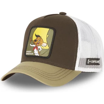 kasketter-buet-brun-snapback-speedy-gonzales-looney-tunes-af-capslab