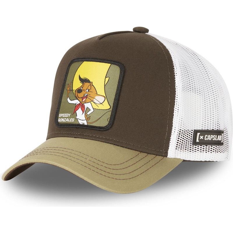 capslab-speedy-gonzales-cas-spe2-looney-tunes-brown-and-white-trucker-hat