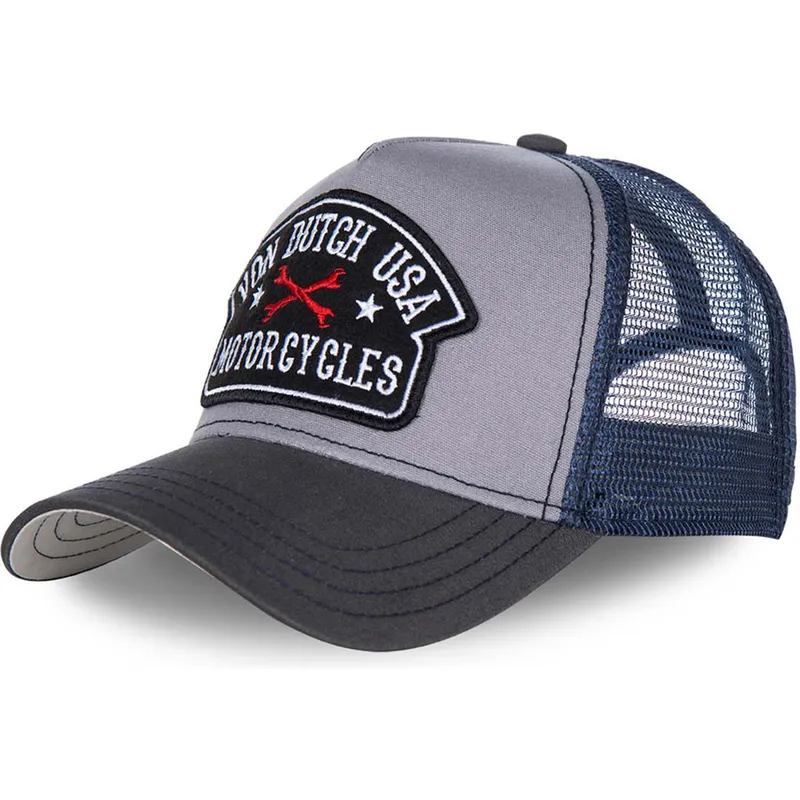 kasketter-buet-gra-snapback-af-von-dutch