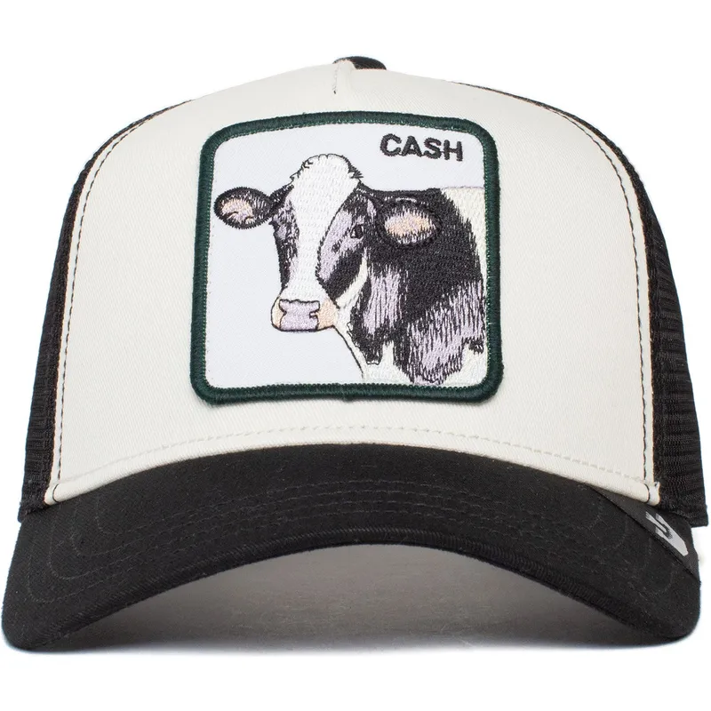 hvid-og-sort-trucker-kasket-ko-cash-cow-fra-goorin-bros