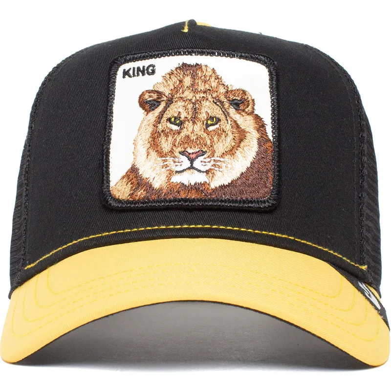 sort-og-gul-trucker-kasket-love-the-king-lion-the-farm-fra-goorin-bros