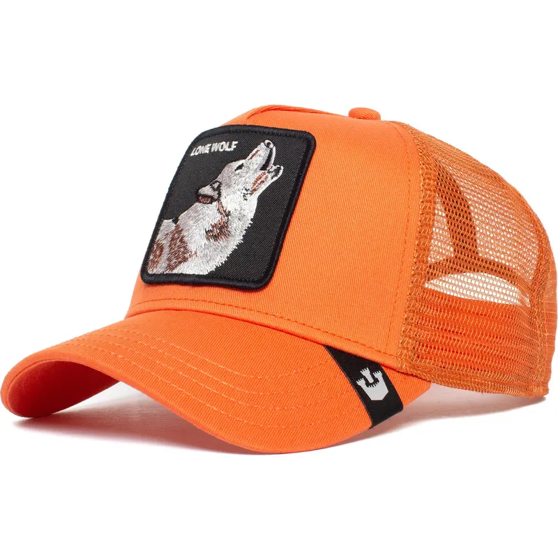 trucker-kasket-orange-ulv-the-lone-wolf-the-farm-fra-goorin-bros