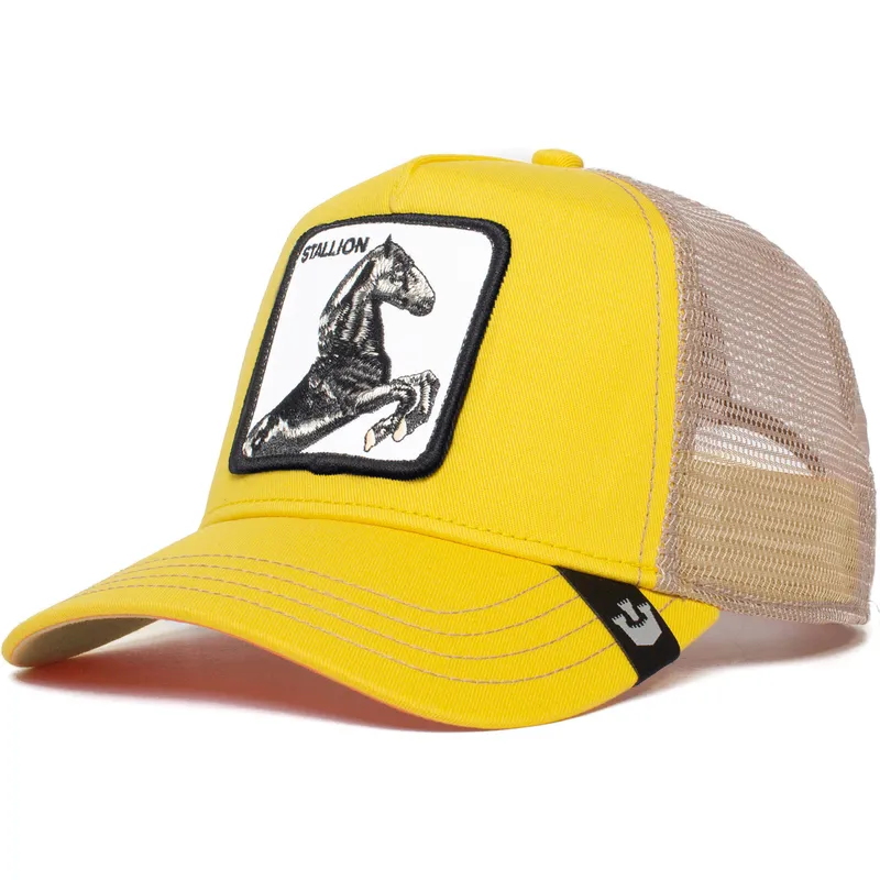 gul-og-hvid-trucker-kasket-hest-the-stallion-the-farm-fra-goorin-bros