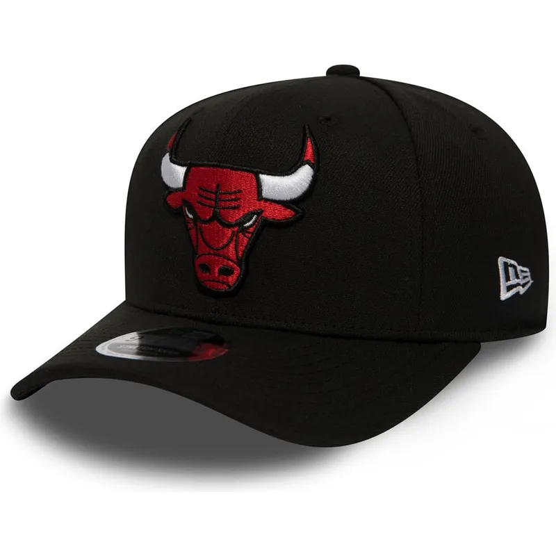 sort-buet-snapback-kasket-9fifty-stretch-snap-fra-chicago-bulls-nba-fra-new-era