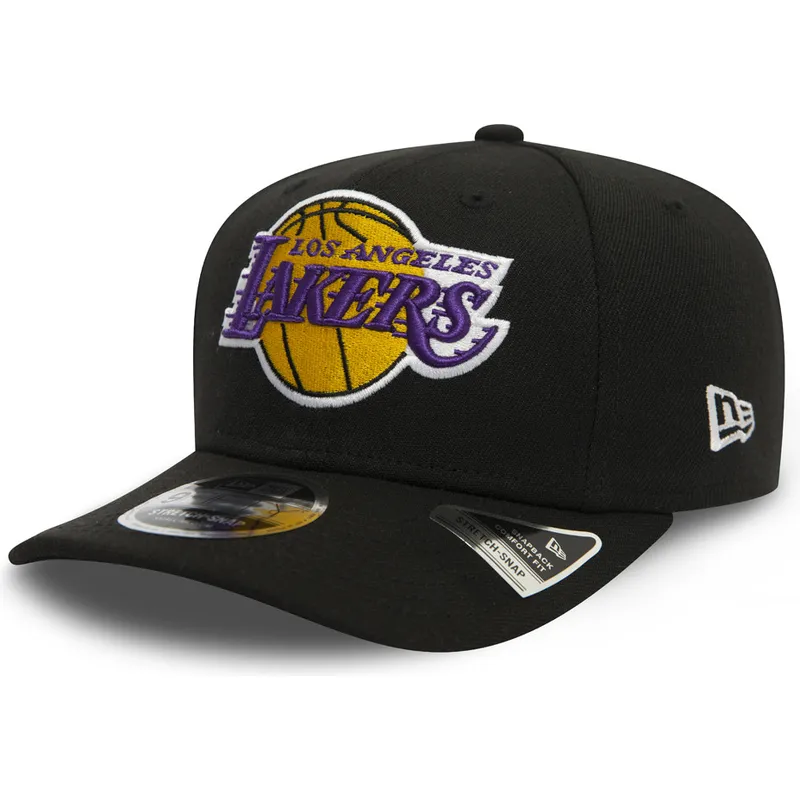 sort-buet-snapback-kasket-9fifty-stretch-snap-fra-los-angeles-lakers-nba-fra-new-era