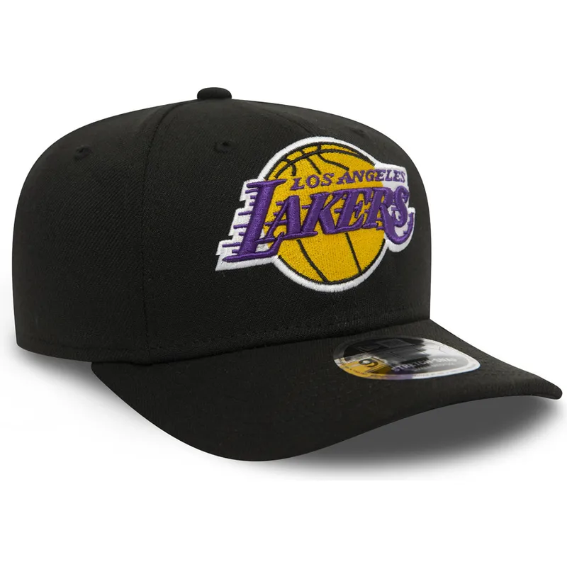 sort-buet-snapback-kasket-9fifty-stretch-snap-fra-los-angeles-lakers-nba-fra-new-era