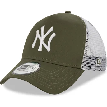 Grøn og hvid trucker-kasket 9FORTY A Frame fra New York Yankees MLB fra New Era