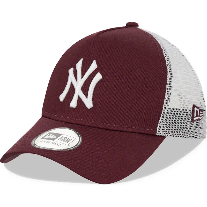 kasketter-buet-rod-snapback-granate-9forty-a-frame-fra-new-york-yankees-mlb-af-new-era