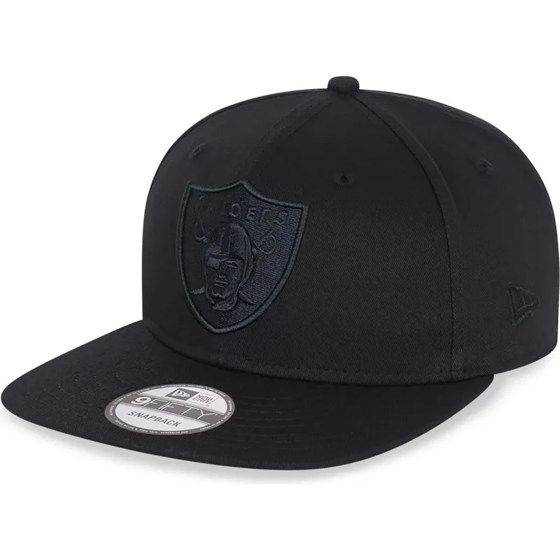 sort-flat-snapback-kasket-med-sort-logo-9fifty-fra-las-vegas-raiders-nfl-fra-new-era