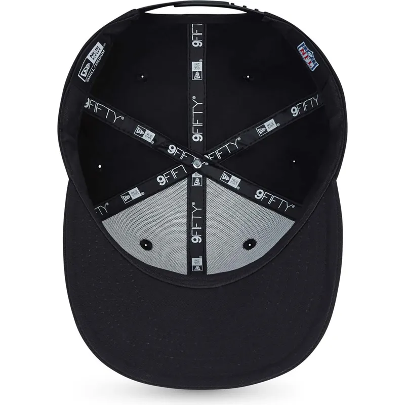 sort-flad-snapback-9fifty-essential-kasket-fra-las-vegas-raiders-nfl-fra-new-era