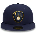flad-marinebla-tilpasset-59fifty-authentic-on-field-kasket-fra-milwaukee-brewers-mlb-fra-new-era