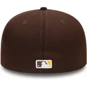 brun-fitted-59fifty-authentic-on-field-flat-cap-fra-san-diego-padres-mlb-af-new-era