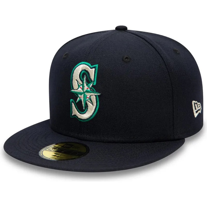 flad-marinebla-tilpasset-59fifty-authentic-on-field-kasket-fra-seattle-mariners-mlb-fra-new-era