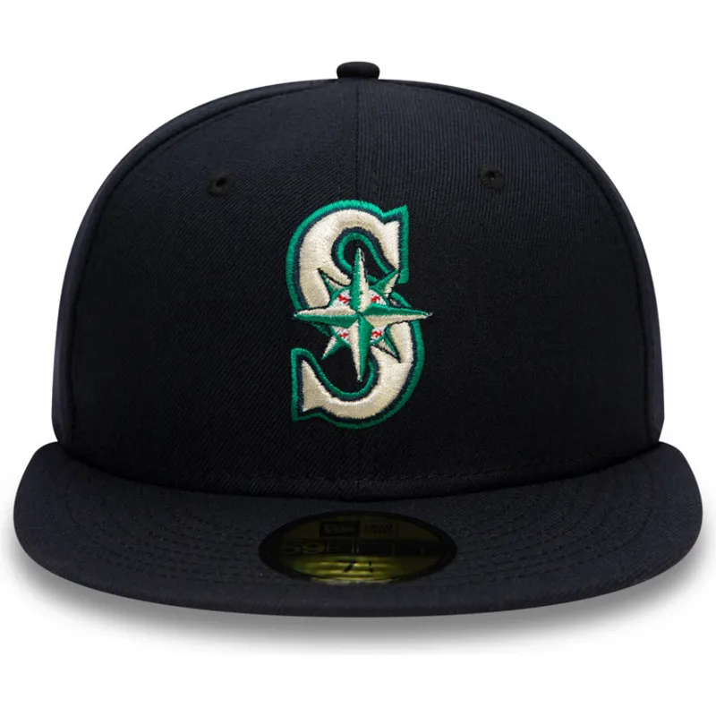 flad-marinebla-tilpasset-59fifty-authentic-on-field-kasket-fra-seattle-mariners-mlb-fra-new-era