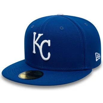 Kansas City Royals MLB New Era 59FIFTY Authentic On Field blå justerbar flat kasket